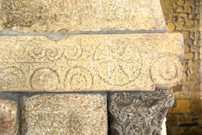 Visigothic carvings in the Chapel of São Pedro de Balsemão, Sé, Lamego, Portugal by Visigothic